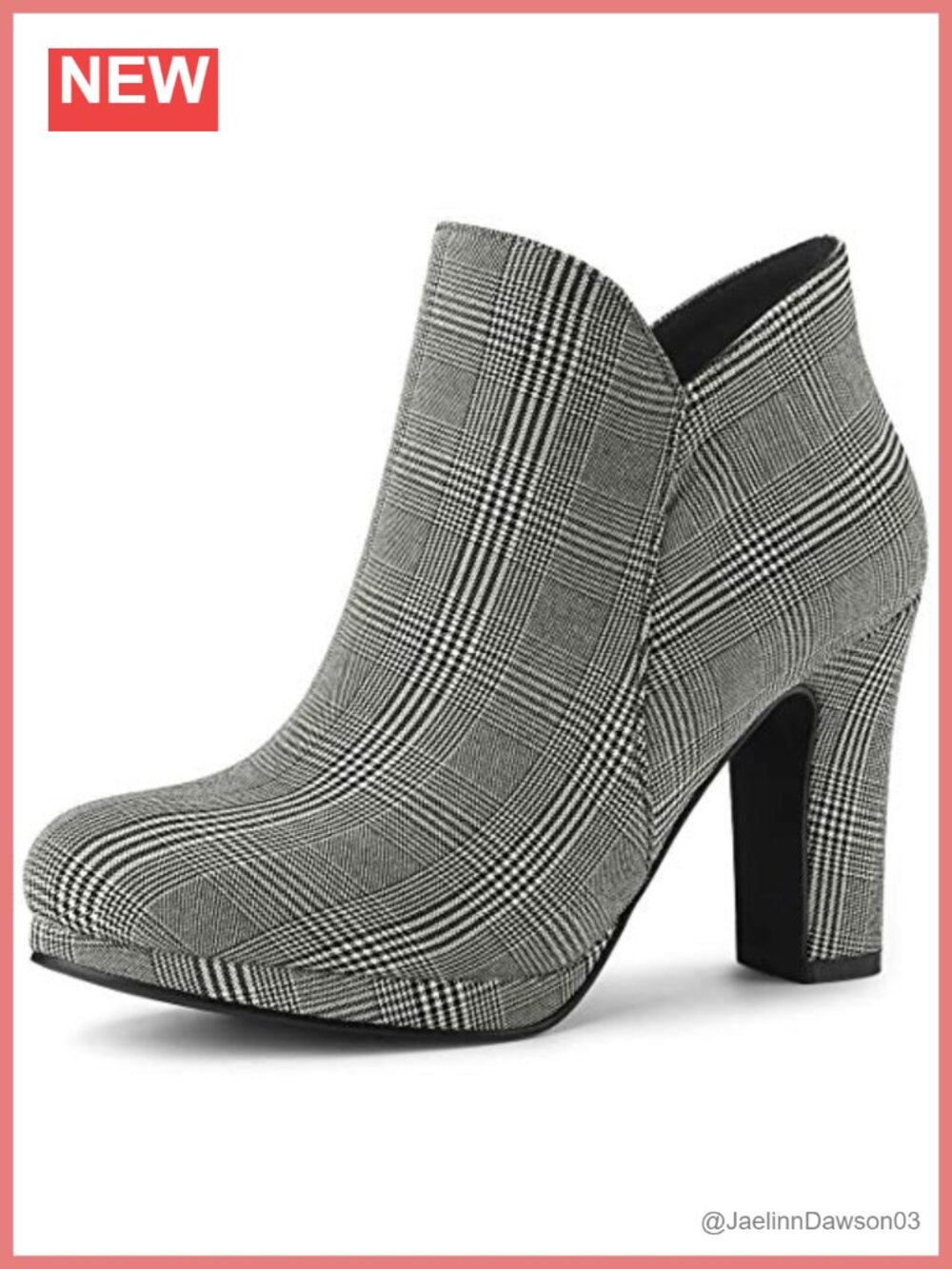 Faux Suede Chunky Block Heel Platform Ankle Boots Zip Casual Dress
